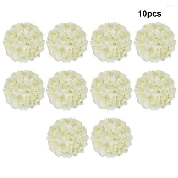 Fleurs décoratives 10pack Lot faible entretien belle artificielle pour mariage ou décoration intérieure hortensia élégant