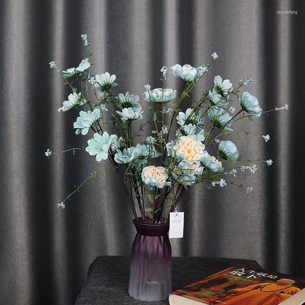 Fleurs décoratives 10Pc azalée artificielle en plein air mariage faux rhododendron fleur maison salon décoration fête Bouquet
