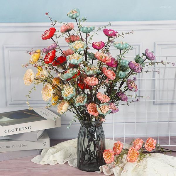 Fleurs décoratives 10Pc Artificielle Azalée Soie Pour Décoration De Mariage En Plein Air Faux Rhododendron De Noël Maison Salon Bouquet