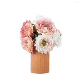 Fleurs décoratives 10 pièces branche de Dahlia artificielle fleur en soie pour la décoration de la maison mariage bouquet de mariée fête événement décor mise en page couronne de bricolage