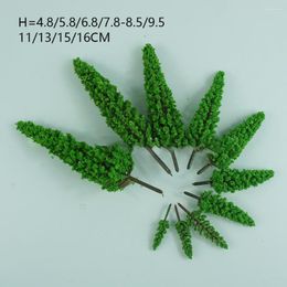 Fleurs décoratives 10 pièces 1:100 pins modèle Train chemin de fer bâtiment arbre vert pour mise en page à l'échelle Miniature Sandtable paysage