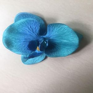 Decoratieve Bloemen 10st 10cm Simulatie Vlinder Orchidee Bloem Hoofd DIY Woonaccessoires Hoed Decoratie Kunstmatige Bruiloft Bloemen Boeket