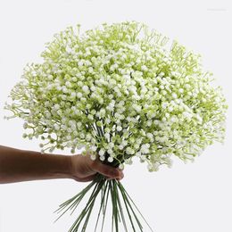 Fleurs décoratives 10 pièces 30 têtes 29 cm souffle de bébé gypsophile en plastique artificiel bricolage arrangement de bouquets floraux pour la décoration de la maison de mariage