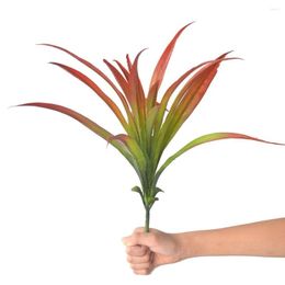 Fleurs décoratives 10 pcs Artificielle Faux Herbe Plantes Faux Graminées En Plastique Plante Verdure Décor À La Maison Vert Chlorophytum