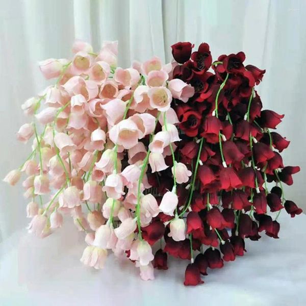 Fleurs décoratives 10pcs artificiels non flétris ani-bas décor de mariage non-décollage Enkianthus chinensis plantes de simulation à la maison