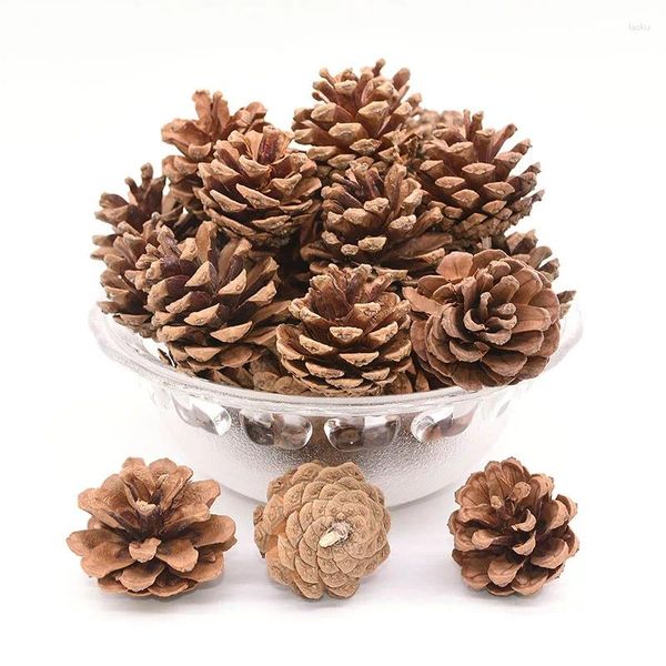 Fleurs décoratives 10pcs Artificiel Pineapple Grass Pine Nuts Cons pour mariage Couronne d'arbre de Noël DIY Scrapbooking Decor