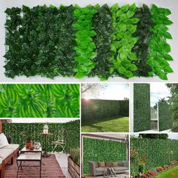 Fleurs décoratives 10 pièces plante artificielle panneau mural intimité feuille de lierre balcon terrasse plantes fond pour jardin extérieur