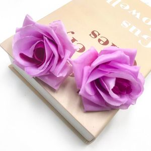 Fleurs décoratives 10pcs Rose Artificielle Faux Tissu De Soie Pour La Maison De Mariage Anniversaire Fête Décor