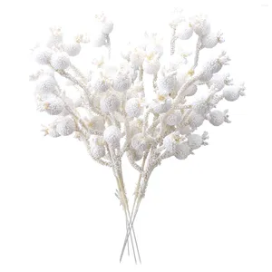 Fleurs décoratives 10pcs Picks de baies d'hiver artificielles tiges de Noël décorations d'arbre de Noël pour bricolage wreathsupply NAVIDAD