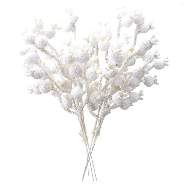 Fleurs décoratives 10pcs Picks de baies d'hiver artificielles tiges de Noël décorations d'arbre de Noël pour bricolage wreathsupply NAVIDAD