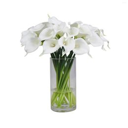 Decoratieve bloemen 10 stks Bouquet Eco -vriendelijke draagbare DIY Bloem Bruidal Plastic Mini Artificial Flower Fake Calla Lily Elegant Wedding