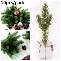 Decoratieve bloemen 10 stks DIY ornament Party Supplies Home Decor Xmas Tree Decoration Christmas Artificial Plants Pine Branches