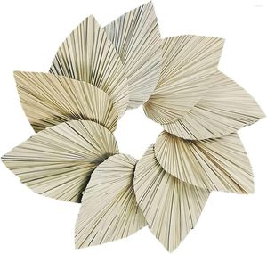 Fleurs décoratives 10 pièces feuilles de palmier séchées éventails bohème lances plantes artificielles tropicales