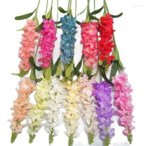 Fleurs décoratives 10 pièces faux Delphinium Simulation Larkspur soie jacinthe fleur pour centres de table de mariage