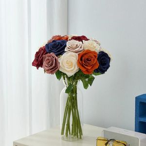 Decoratieve bloemen 10 stcs Fake Roses Kunstmatig naakt faux rozenbloem Lange stengels boeket voor arrangement Wedding Decoratie Party Home Decor