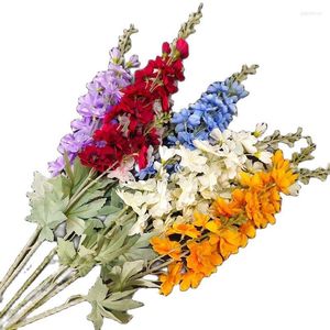 Fleurs décoratives 10 pcs Faux Larkspur Fleur Branche Soie 2 Tiges / pièce Delphinium Jacks Jacinthe Pour Mariage Maison Décoration Florale