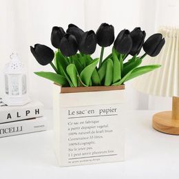Fleurs décoratives 10 pièces tulipes d'halloween artificielles fausse disposition de fête