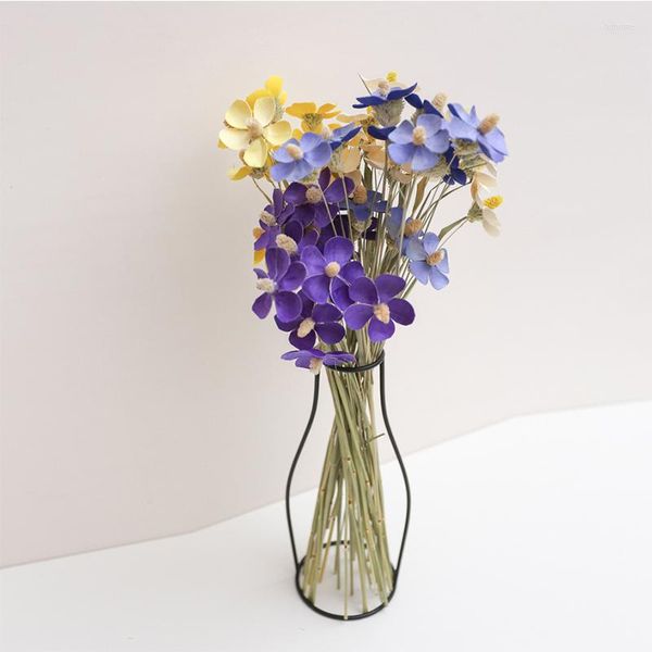 Fleurs décoratives 10 pièces plante à la main fleur violette naturel séché Bouquet décoration de la maison bricolage Arrangement accessoires de tir