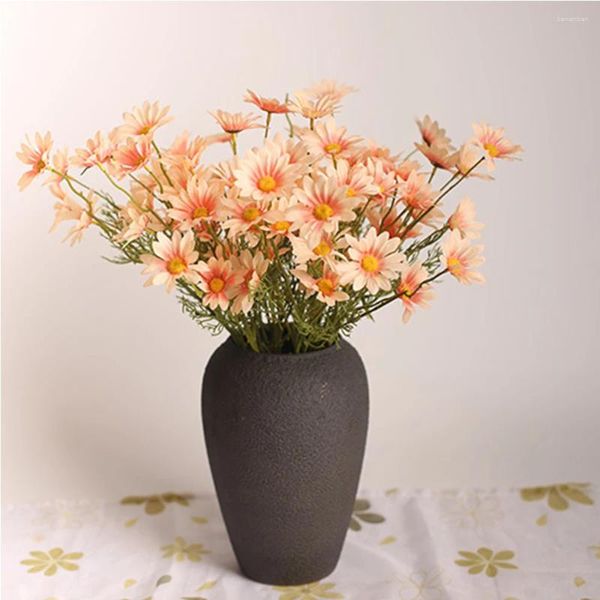 Flores decorativas 10pcs accesorios para el hogar simulación pequeña flor de margarita