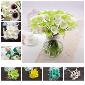 Decoratieve bloemen 10 stks levensecht calla lelie kunstmatige boeket nep huwelijkshuis decor