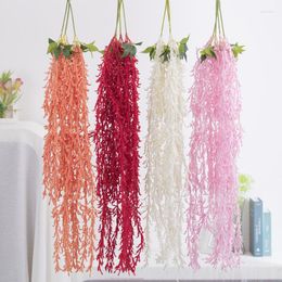 Decoratieve bloemen 10 stks/partij kunstbloem voor thuis bruiloft decoratie hangende wijnstok DIY wandaccessoires schuim nep