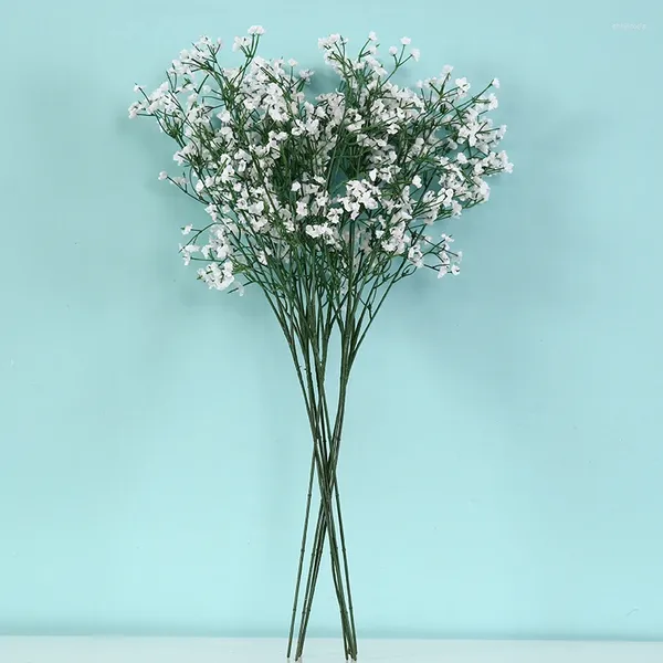 Fleurs décoratives 10pcs / lot mariée babysbreath bouquet artificiel étoiles soie à la main bricolage faisant la décoration de fête de mariage produit MT001