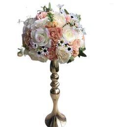 Fleurs décoratives 10 pcs/lot Mixcolor mariage route plomb boule artificielle Table pièce maîtresse décoration fleur 30 cm TONGFENG