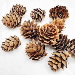 Decoratieve Bloemen 10 stks/partij Natuurlijke Dennenappels Materiaal Ornamenten voor DIY Home Party Kerstboom Decoratie Hangende Accessoires