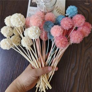 Decoratieve bloemen 10 stks Natuurlijk bewaard gebleven gedroogde Scabiosa Windmill Fruit voor Boho Wedding Home Decoration Party Farmhouse Decor