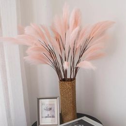 Fleurs décoratives 10pcs Reed Fleur artificielle pour décoration de mariage salon table de table Accessoires Boda