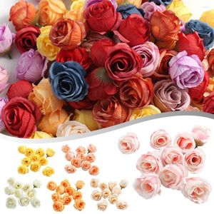 Fleurs décoratives 10pcs Buds de rose simulés Bude de fleur artificielle faux plastique pour la fête de mariage à la maison Corsage Decor