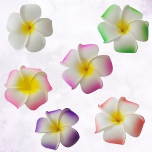 Fleurs décoratives 10pcs Wommen Hawaiian Simulation Artificielle Plumeria Épingles À Cheveux Décorations Été Plage Fleur Pinces À Cheveux Pour Le Mariage