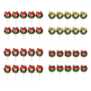 Flores decorativas 10x mini coronas navideñas decoraciones decoraciones de tazón
