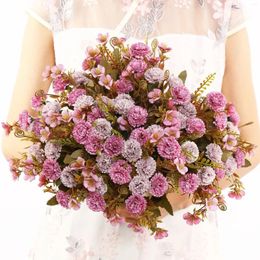 Fleurs décoratives 11 têtes de fleurs 1 pesan de style Europe