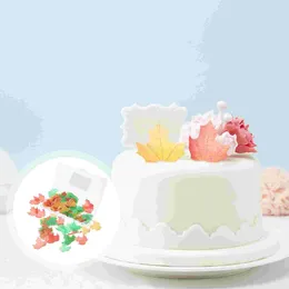 Fleurs décoratives 110 pcs gâteau insertion carte topper d'automne décorations de mariage en papier tasse
