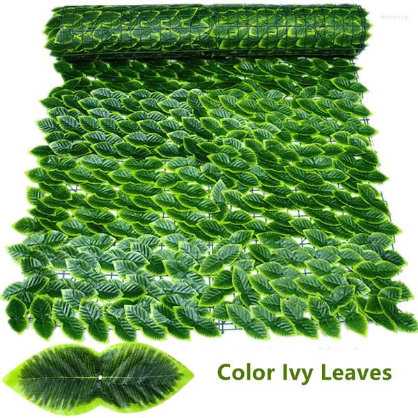 Fleurs décoratives 118 '' x 39 '' feuille artificielle clôture écran Faux lierre intimité pour la maison extérieur jardin décor cour terrasse Patio