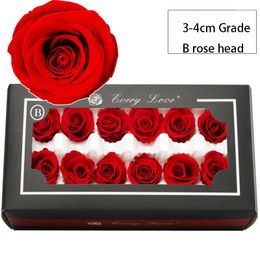 Flores decorativas 12 B Cabezas de rosas 3-4 cm Eternas DIY Boda personalizada Día de San Valentín Navidad Imprescindible