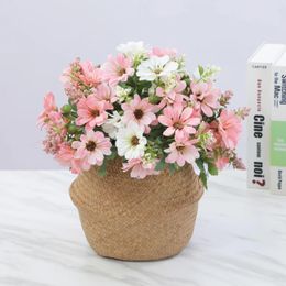 Decorative Flowers 12 Head/ Bouquet Artificial Fake Silk Daisy Home Decoration Pography Props Display Gift Fall Colorful Weeding