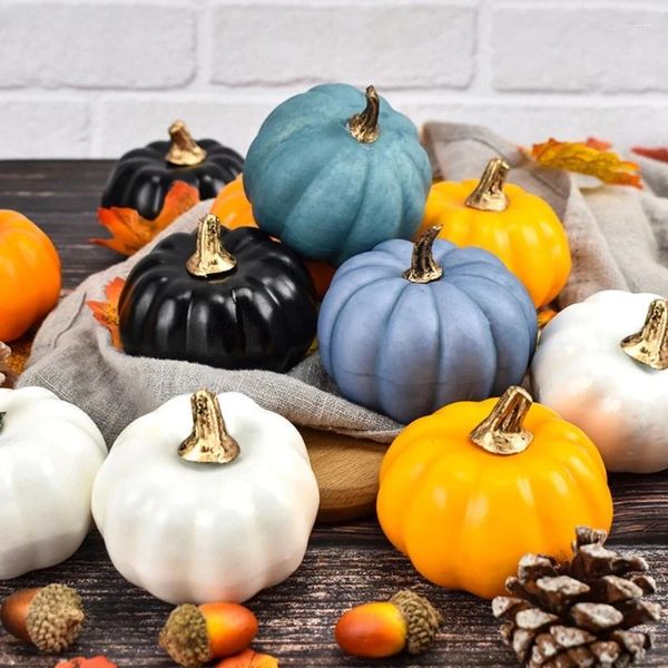 Fleurs décoratives 12 PCS Pumpkins artificiels Set Mini Faux Pumpkin pour les décorations de récolte