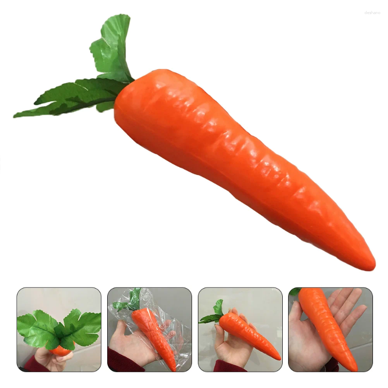 Decorative Flowers 12 Pcs Carrots Artificial Adornment Decor Basket Simulation Ornament Po Props Child