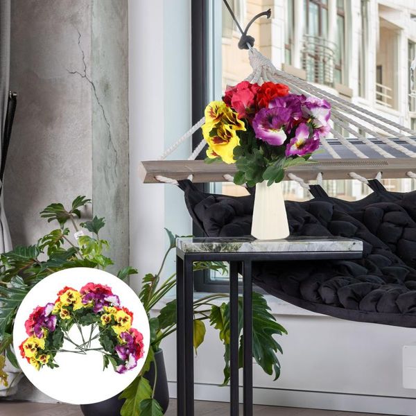 Fleurs décoratives 12 pièces fausse lavande fleur artificielle disposition de mariage décor Faux Vase Bouquet plantes en plastique décors de fête mariée