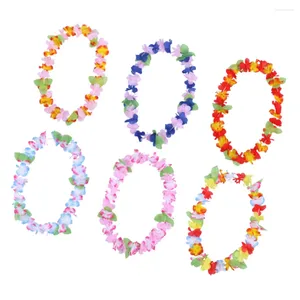 Decoratieve Bloemen 12 Stuks Bloemenketting Hawaiiaanse Luau Garland Bruiloft Festival Decoraties Leis Strand Themafeest