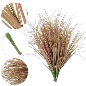 Decoratieve bloemen 12 PCS Home Decor Artificial Green STEM Fake Plant Grass Decoratie Model Adornments Props