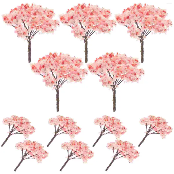 Flores decorativas, 12 Uds., modelo de árbol japonés, plantas falsas para exteriores, árboles artificiales de imitación, accesorios de flores de cerezo falsas, centro de mesa