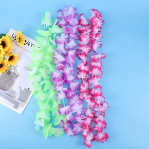 Decoratieve bloemen 12 PCS Party Stuff Hawaii Garland bloem kettingen voor vrouwen bloemblaadjes wanddecoratie