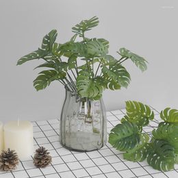 Decoratieve bloemen 12 stuks mini -schildpad bladgrot bladeren jungle kerstdecoratie kunstmatige klimop liana plant muur home tuin decor