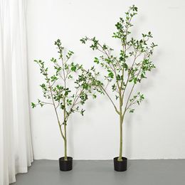 Flores decorativas 120 CM-210 CM Planta en maceta de árbol de camelia artificial para tienda de ropa Decoración de ventanas Tamaño personalizable