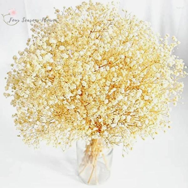 Fleurs décoratives 120g séchées, bouquets de souffle de bébé, accessoires de décoration de table de mariage, gypsophile blanc artificiel, décoration de maison Boho