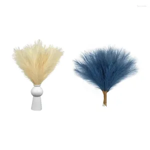 Decoratieve Bloemen 12PC Faux Pampas Gras 28Inch Kunstmatige Pompeuze Nep Pompass Takken Vaas Filler Bloemstuk