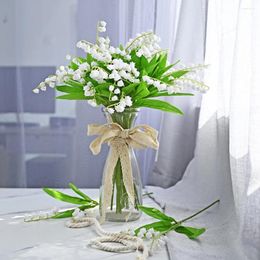 Fleurs décoratives 12pcs Lily artificiel de la vallée Simulation Bell Bell Faux tiges